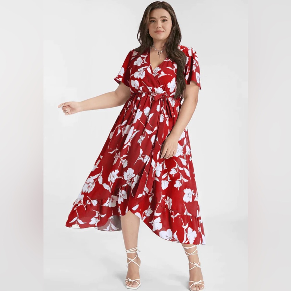 Bloomchic Mock Wrap Floral Dress